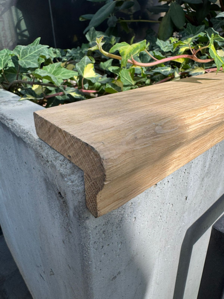 Фальш-ступень массив Дуб без покрытия 65/70х40х15 мм